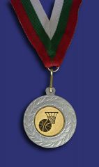 Медал М1035-2-B сребро за баскетбол